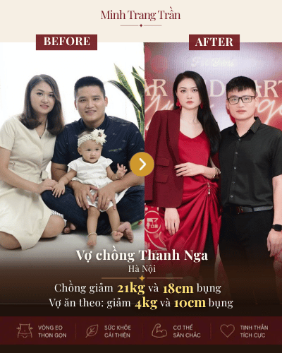 Kết quả before-after của một thành viên Fit You
