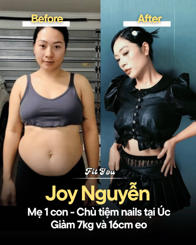 Kết quả before-after của một thành viên Fit You