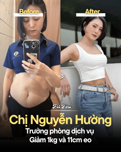 Kết quả before-after của một thành viên Fit You